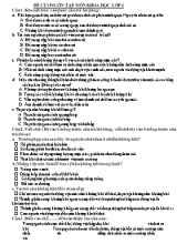 Đề cương ôn tập môn Khoa học Lớp 4